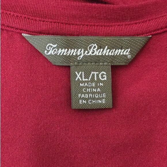 Tommy Bahama Sleeveless Red Side Ruching Casual Vacation Women's Maxi Dress XL - Picture 4 of 5